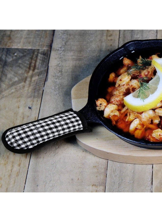 كيلا 4 أغطية لمقابض المقالي، غطاء لمقابض الحديد الزهر، قفازات مقاومة للحرارة ومانعة للانزلاق لحاملات المقالي لأدوات الطهي في المطبخ - Image 3